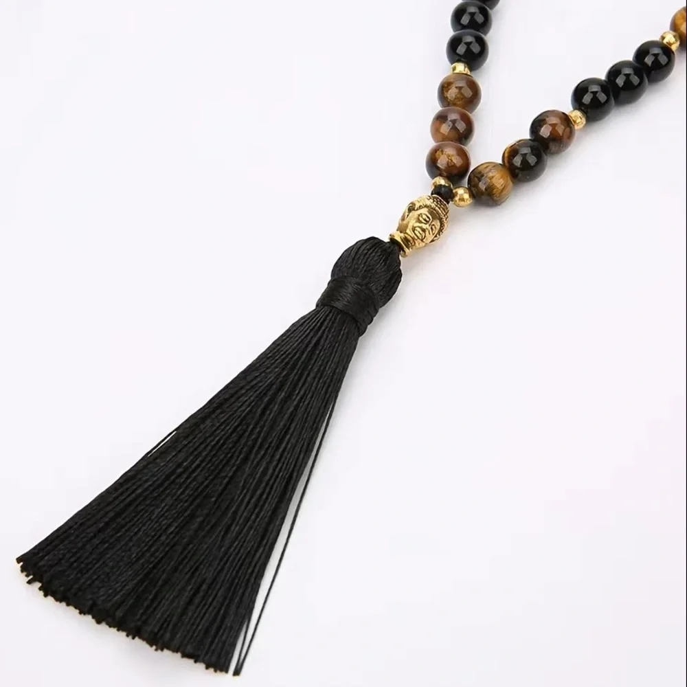 Jade and tigers eye meditation mala - Picture 5 of 8